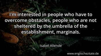 Englisches Zitat von Isabel Allende als Bild