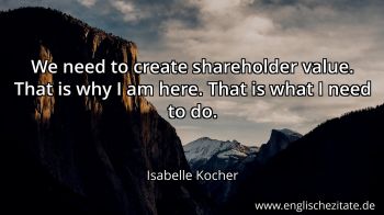 Englisches Zitat von Isabelle Kocher als Bild