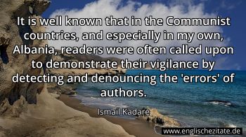 Englisches Zitat von Ismail Kadare als Bild