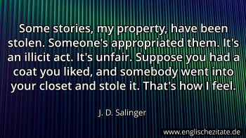 Englisches Zitat von J. D. Salinger als Bild