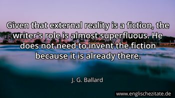 Englisches Zitat von J. G. Ballard als Bild