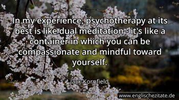 Englisches Zitat von Jack Kornfield als Bild