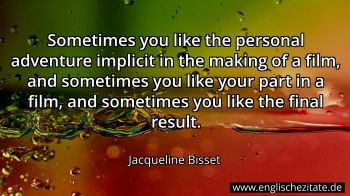 Englisches Zitat von Jacqueline Bisset als Bild