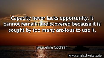 Englisches Zitat von Jacqueline Cochran als Bild