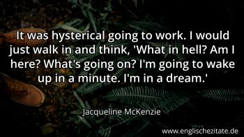 Englisches Zitat von Jacqueline McKenzie als Bild