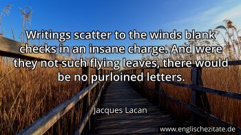 Englisches Zitat von Jacques Lacan als Bild