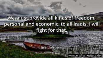 Englisches Zitat von Jalal Talabani als Bild