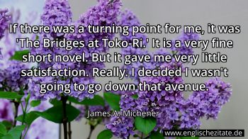 Englisches Zitat von James A. Michener als Bild