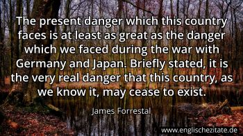 Englisches Zitat von James Forrestal als Bild