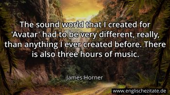 Englisches Zitat von James Horner als Bild