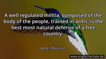 Englisches Zitat von James Madison als Bild
