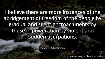 Englisches Zitat von James Madison als Bild