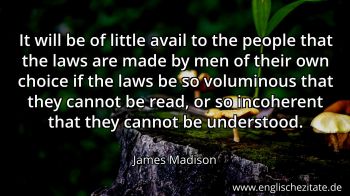 Englisches Zitat von James Madison als Bild