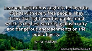 Englisches Zitat von James Madison als Bild