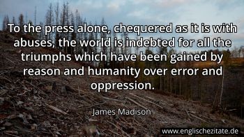 Englisches Zitat von James Madison als Bild