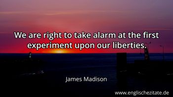 Englisches Zitat von James Madison als Bild