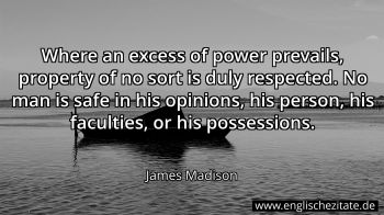 Englisches Zitat von James Madison als Bild