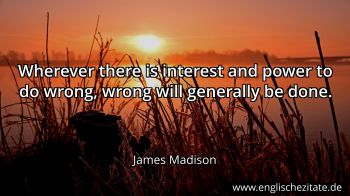 Englisches Zitat von James Madison als Bild