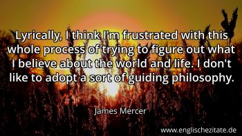 Englisches Zitat von James Mercer als Bild