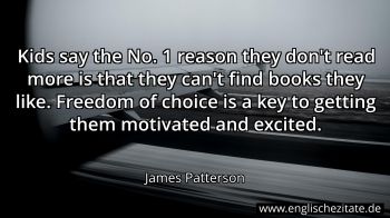 Englisches Zitat von James Patterson als Bild