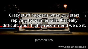 Englisches Zitat von James Veitch als Bild