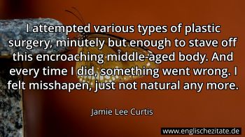 Englisches Zitat von Jamie Lee Curtis als Bild
