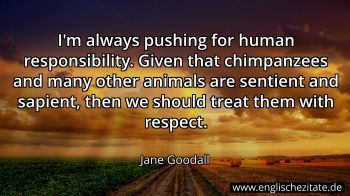 Englisches Zitat von Jane Goodall als Bild