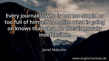 Englisches Zitat von Janet Malcolm als Bild