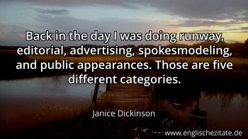 Englisches Zitat von Janice Dickinson als Bild