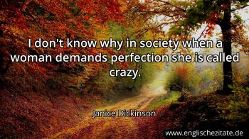 Englisches Zitat von Janice Dickinson als Bild