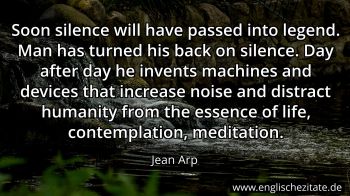 Englisches Zitat von Jean Arp als Bild
