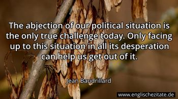 Englisches Zitat von Jean Baudrillard als Bild