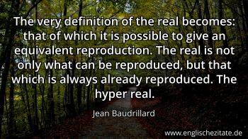 Englisches Zitat von Jean Baudrillard als Bild