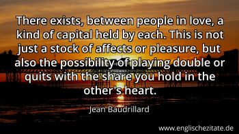 Englisches Zitat von Jean Baudrillard als Bild