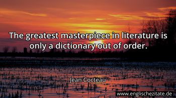 Englisches Zitat von Jean Cocteau als Bild
