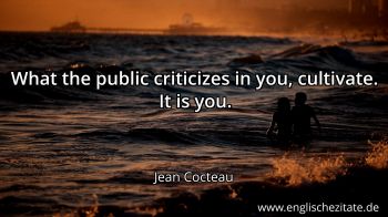 Englisches Zitat von Jean Cocteau als Bild