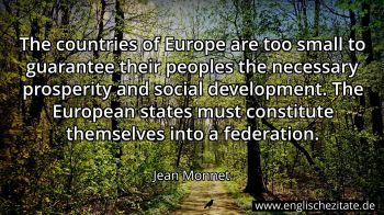 Englisches Zitat von Jean Monnet als Bild