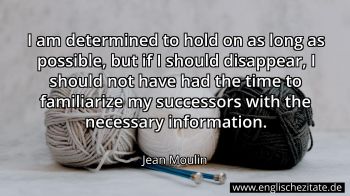 Englisches Zitat von Jean Moulin als Bild