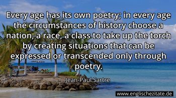 Englisches Zitat von Jean-Paul Sartre als Bild