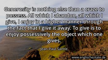 Englisches Zitat von Jean-Paul Sartre als Bild