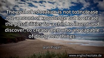 Englisches Zitat von Jean Piaget als Bild