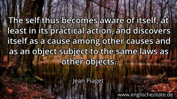 Englisches Zitat von Jean Piaget als Bild