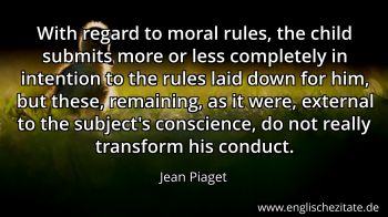 Englisches Zitat von Jean Piaget als Bild