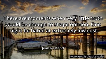 Englisches Zitat von Jean Rostand als Bild