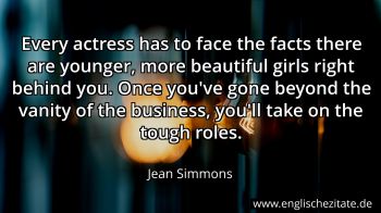 Englisches Zitat von Jean Simmons als Bild