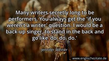 Englisches Zitat von Jennifer Weiner als Bild