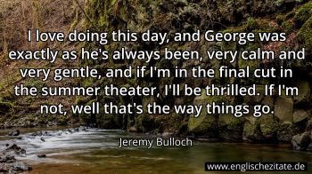 Englisches Zitat von Jeremy Bulloch als Bild