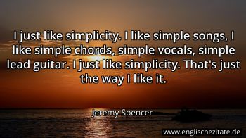 Englisches Zitat von Jeremy Spencer als Bild