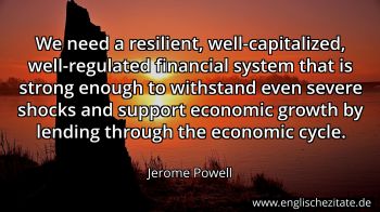 Englisches Zitat von Jerome Powell als Bild