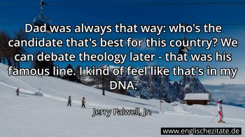 Englisches Zitat von Jerry Falwell, Jr. als Bild